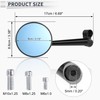 RATCHROLL 1 Set Universal Motorcycle Rear View Mirrors Adjustable Bar