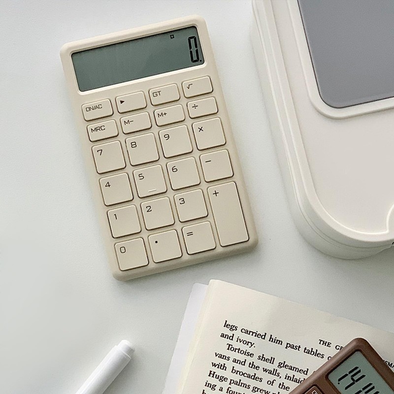 Simple Pocket Calculator, Retro Style, Desktop Calculator with Clear Buttons