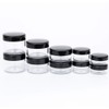 ZEJIA 10pcs Small Travel Containers, Black Sample Containers with Screw