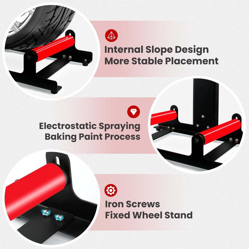 ALL4DETAIL 360° Rolling Wheel Detailing Stand, Heavy Duty Wheel Cleaning