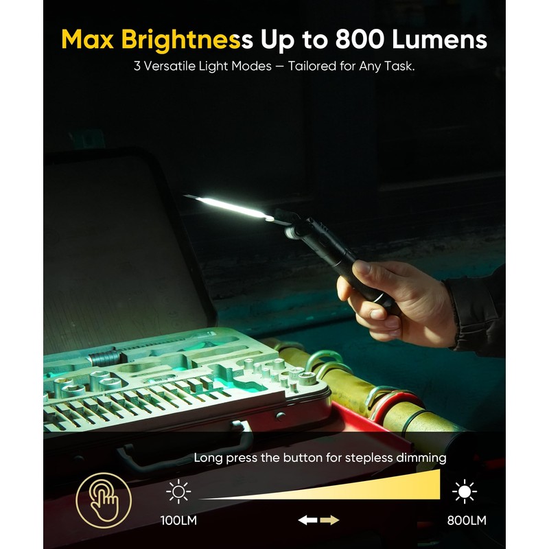 HOTLIGH Magnetic Work Light - 3200mAh Mechanic Light with Magnetic