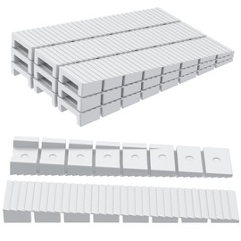 30 PCS Plastic Shims for Furniture Feet Leveling like Chair Leg Table Leg (White)