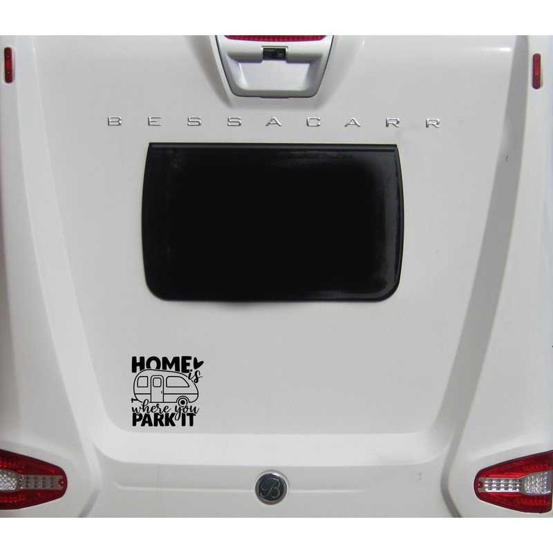 Home is Where You Park It Caravan Waterproof Decal -