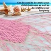 ZUEXT Light Pink Decorative Fishing Net 80x40 Inch, 2PCS Wall