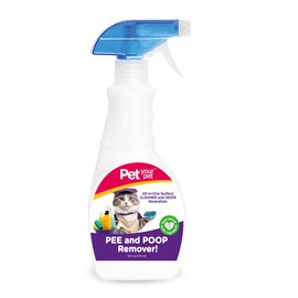 Cat Pee and Poop Remover 16 fl Oz – All-in-One Pet Stain and Odor Remover with Plant-Derived Ingredients – Stain and Odor Removers for Upholstery, Carpets & Hard Floors