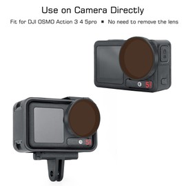 GEPULY 4-Pack ND8 ND16 ND32 CPL Lens Filter for DJI OSMO Action 3 4 5 Pro