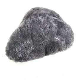 DUMI Sheepskin Bicycle Saddle Cover - Soft Grey Lambskin Bicycle Seat Cushion - Protects and Extends the Life of Your Bike Seat
