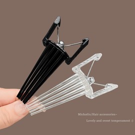Unisex Seamless Hair Root Volumizing & Bangs Fixing Clip One Size / Black Styling Clip 30ea