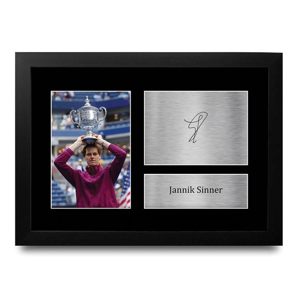 HWC Trading Jannik Sinner Gifts Printed Signed Autograph Photo For