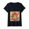 Womens Tabby Cat Ramen Japanese Wave Art for Women, Men,