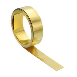 MECCANIXITY Rollo de lámina de latón, 0.3 x 10 x 2000mm (Grosor x Ancho x Largo) Rollo de lámina de latón para manualidades, proyectos de bricolaje eléctrico, reparaciones, color dorado