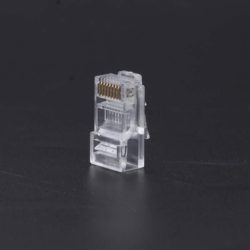 100Pcs Network Crystal Heads Gold Plated Strong Toughness Cable Connectors
