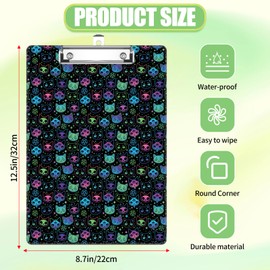 Cute Cats Clipboard, Cute Decorative Clip Board with Metal Clip Pretty Plastic Clipboards A4 Standard Size 12.6" X 8.9" for Kids, Teacher, Students, Nurses & Office