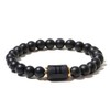 ZENSE - Zodiac Black Onyx Bead Stretch Bracelet for Men,