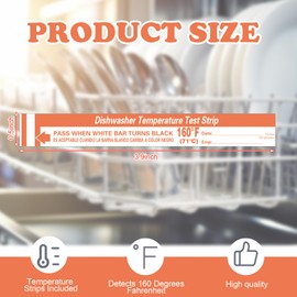 Relaxweex 25 Pcs Dishwasher Temperature Strips 160°f Heat Test Stickers Thermometer Labels for Dishwasher Degree Testing