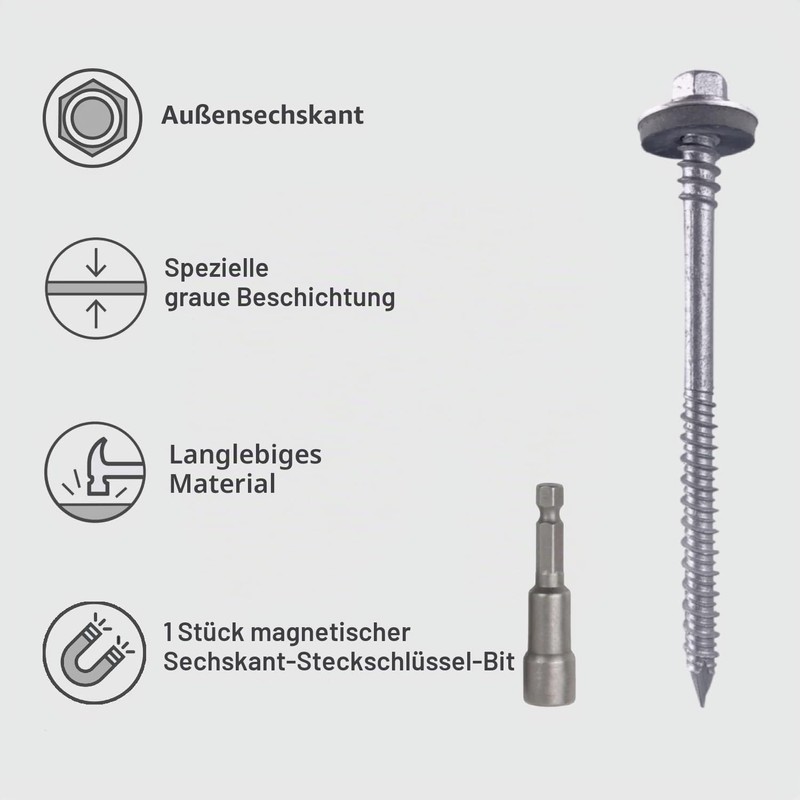 (Pack of 30) Hex Head Self Drilling 6.4 x 140mm