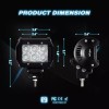 Nilight Led Light Bar 2PCS 18W Spot Light, 5Pin Rocker