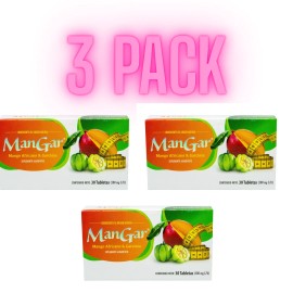 Naturasur MANGAR 90 TABS 500 MG MANGO AFRICANO & GARCINIA GAMBOGIA - 3 PACK!!!