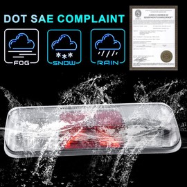 GRAND ORANGE Third Brake Light Compatible with Ford F150 2004 2005 2006 2007 2008 3rd Brake Tail Light Assembly Cargo Light Halogen