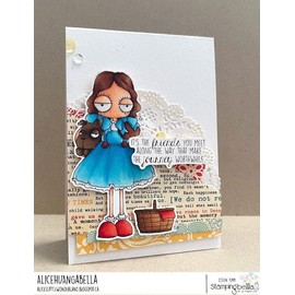 Stamping Bella, Rubber Stamp, Oddball Oz Dorothy & Toto