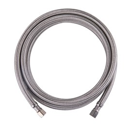 Hausen 84-Inch Ice Maker Connector 1/4-inch x 1/4-inch C, Ice Maker Supply Line, 1-Pack