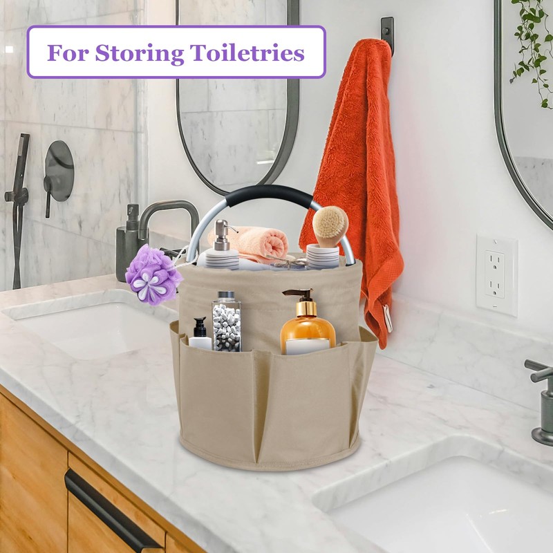 IHOMAGIC 17L Cleaning Supply Caddy with Soft Handle, Portable Shower
