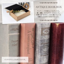 Akizuki Antique Style Secret Box, L Size, Voyages, Western Book-type, Small Items, Accessories, Storage, Safe Box