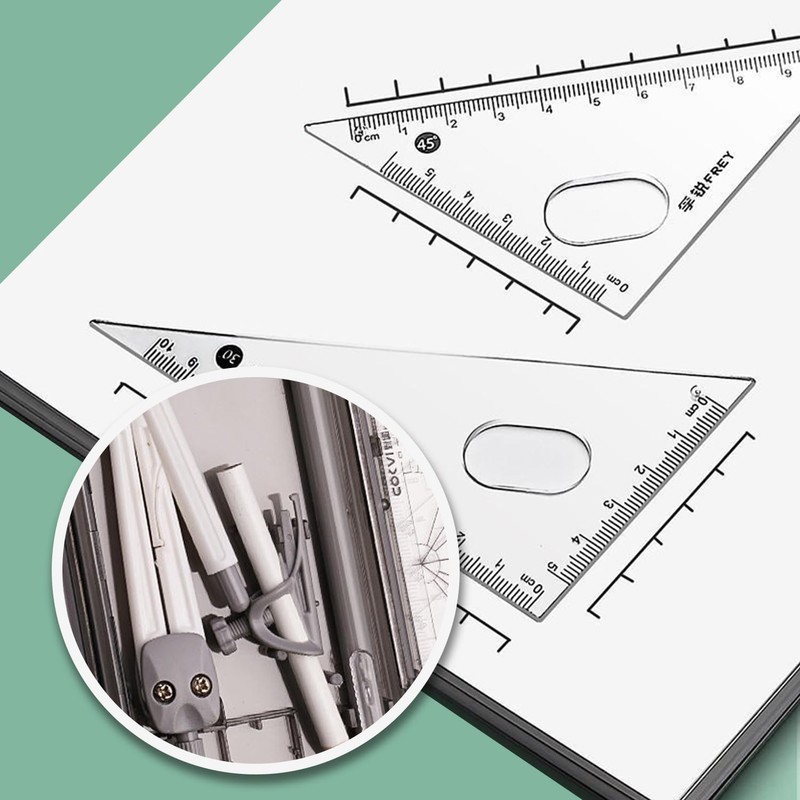 Math Set, Protractor, Drawing Tool, Triangle Ruler, Geometry, Drawing Math,