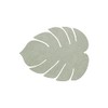 Lind DNA Monstera 989956 Placemat Recycled Leather Hippo Olive Green