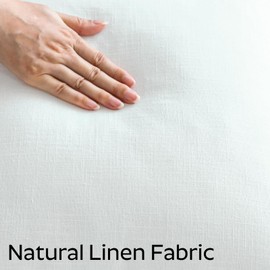 OTOSTAR Set of 2 Linen Fringe Decorative Throw Pillow Covers 22x22 Inch Soft Accent Cushion Covers with Tassels Boho Farmhouse Home Decor Pillowcases for Sofa Couch Patio Bed Living Room, White