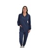 Green Town Scrubs for Women - Hoodie Pull-Over Scrub Jacket,
