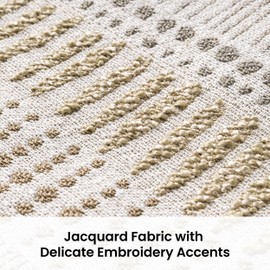 AELS Boho Decorative Striped Lumbar Pillow Covers 12x20, Modern Mid Century Lumbar Support Pillow Cover, Farmhouse Rustic Woven Cushion Case for Bed Couch Sofa, Beige and Gray