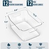 12 PACK Multi-Use Clear Plastic Storage Bins for Organizing w/