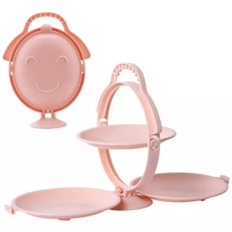 CL Plegable Plato De Fruta O Bocadillos De Doble Capa