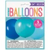 Blue & Teal Giant Latex Balloons, 24" (3-Pack) - Extra