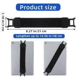 Ptwola Hand Strap Holder Universal Tablet Secure Grip Holder High Elasticity Finger Handle Bands Accessories Versatile Lightweight Bundle Strap Stretchable to 8.27-14.96 inches for Readers