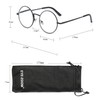 EYE ZOOM 4 Pack Metal Frame Round Reading Glasses with