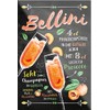 schilderkreis24 Bellini Cocktail Recipe Magnet Alcohol Spirits Decoration Fridge Magnet