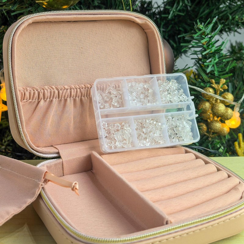 Mevodeata 6 Styles 350 Pcs Soft Clear Earring Backs for