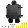 Tynoscco IP68 3Way Waterproof Junction Box Outdoor,3-Way Waterproof Splice Box