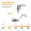 Chibery 10 Pack 1-1/4" Overlay 3D Soft Close Concealed Hinge,