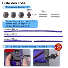 Soft Plush Strip + Axle + Replacement Roller for Dyson V6 V7 V8 V10 V11 DC62 Cleaning Head Direct Drive Sole Plate Replacement Parts for Dyson Brush