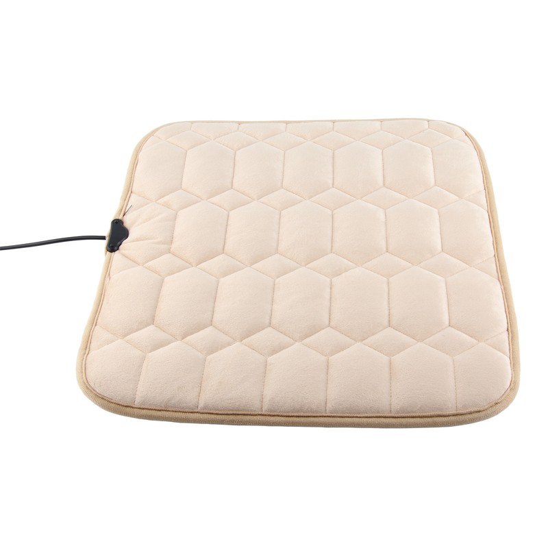 Square Car Seat Heating Pad With Plush Cover 12V Car