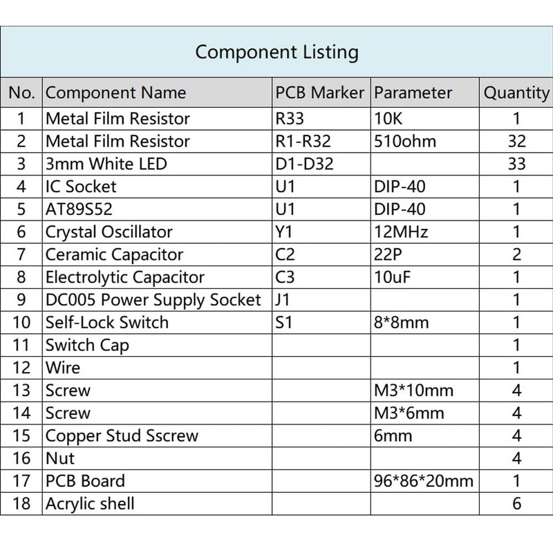 LED Heart-Shaped Light Electronics Module, Electronic DIY Circuit Kit Single