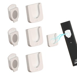 QEDBOJE 3 Pieces Magnetic Remote Control Holder, Strong Magnetic Holder, Wall Mount Remote Control, Multifunctional Holder for Home Office, Remote Control Charging Socket
