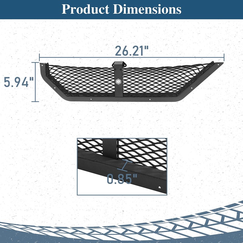 Hooke Road Front Door Pocket Storage Mesh Cargo Net for