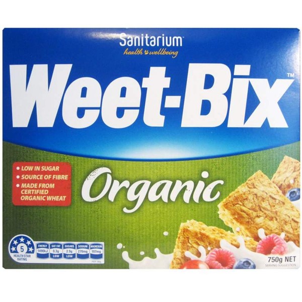 SANITARIUM Weetbix Cert. Organic Weet-Bix 750g, 1 Pack