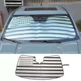 car-king888 USA Flag Front Windshield Sunvisor UV Block Visor Kit For Ford Maverick 2022-23