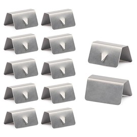 Sephile 12 PCS Car Wind Deflector Buckles, Windproof and Rainproof Deflector Metal Fixed Window Clamp, Glass Clamp Installation Accessories, Compatible with HEKO G3 Sned (Silver)