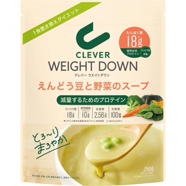 クレバー ウエイトダウン えんどう豆と野菜のスープ【減量するための植物性プロテイン】280g ピープロテイン 1食置き換え